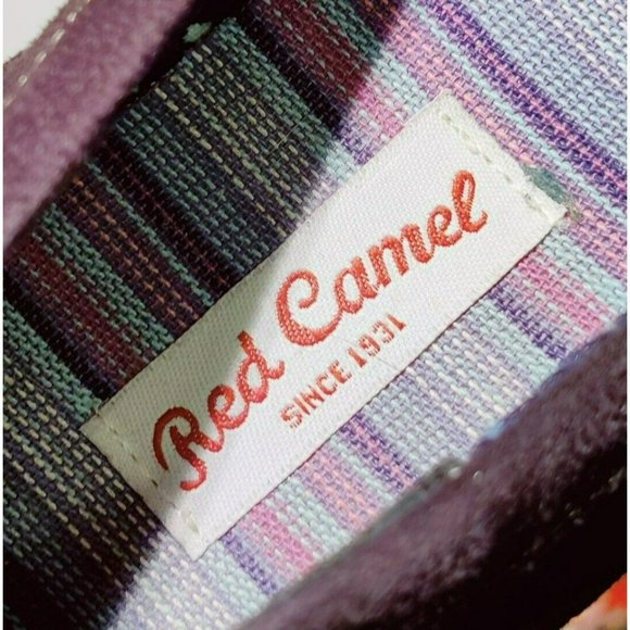 Red Camel 7.5M Wedge Heel Black Faux Suede with Silver Buckles and Brads - Picture 9 of 9